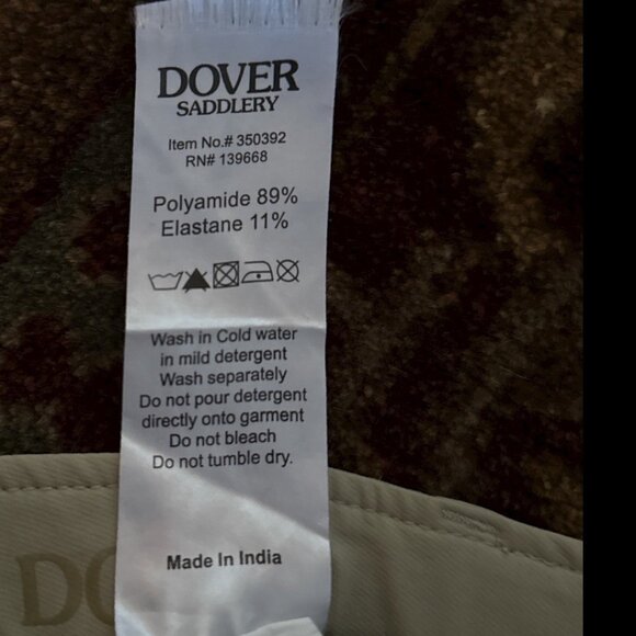 Dover Saddlery Womens Beige Breeches Riding Pants Size 26 Equestrian Wear - Picture 5 of 8